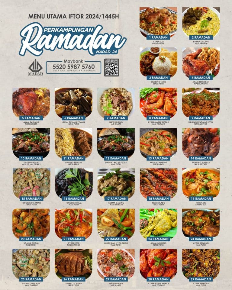 58 menu terkini Ramadan 1445H, khas untuk 200,000 jemaah